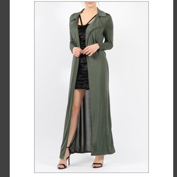 SALE!! Slinky Maxi Duster Jacket - Picture 5 of 6